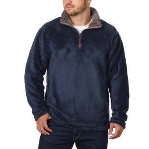 Trinity Men's 1/4 Zip Faux Fur Plush Pullover